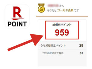 楽天スーパーポイント保有ポイント