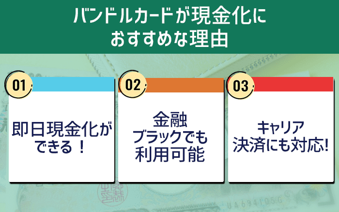 バンドルカードが現金化におすすめな理由