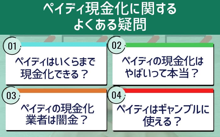 ペイディ現金化に関するよくある疑問