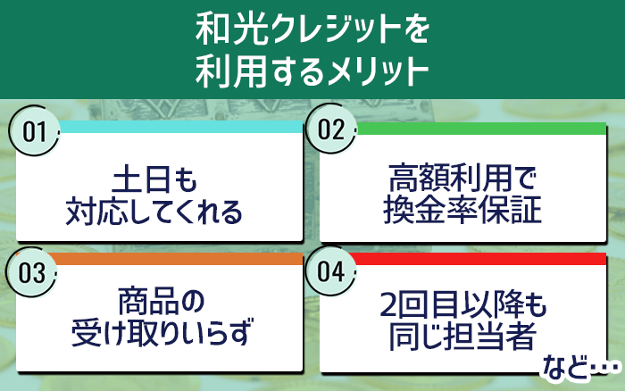 和光クレジットを利用するメリット